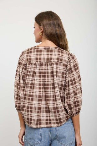 Francessca Plaid Top
