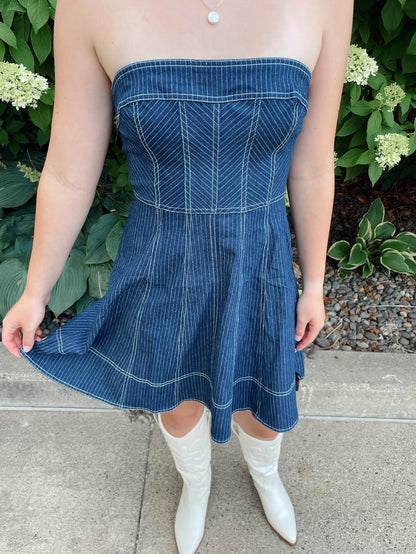 Runway Denim Mini Dress