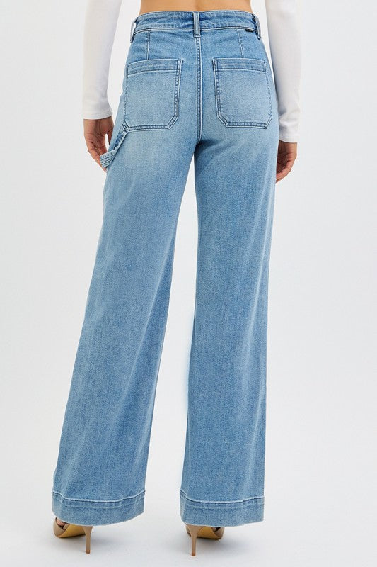 Caitlin HR Straight Leg Cargo Jeans