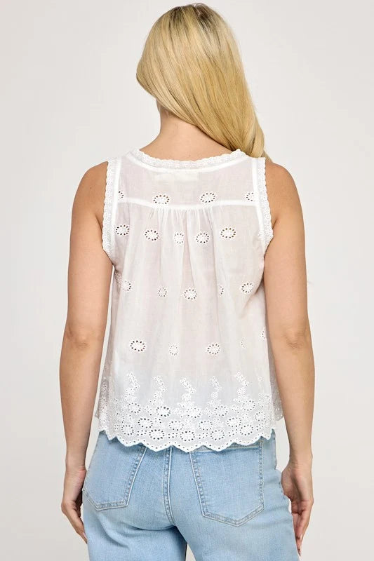 Brookie Eyelet Tank