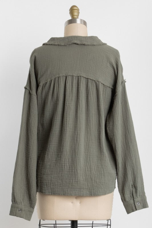 Zone Gauze Blouse