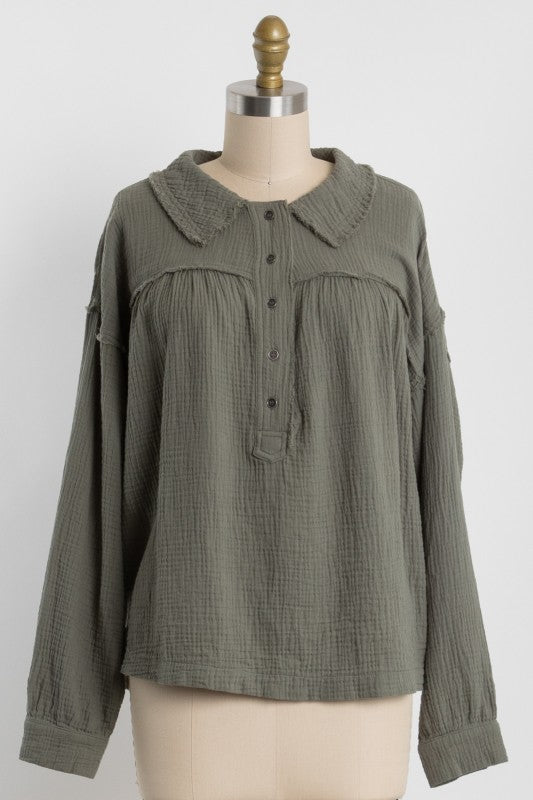 Zone Gauze Blouse