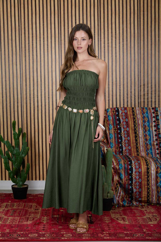 Bellen Strapless Midi Dress