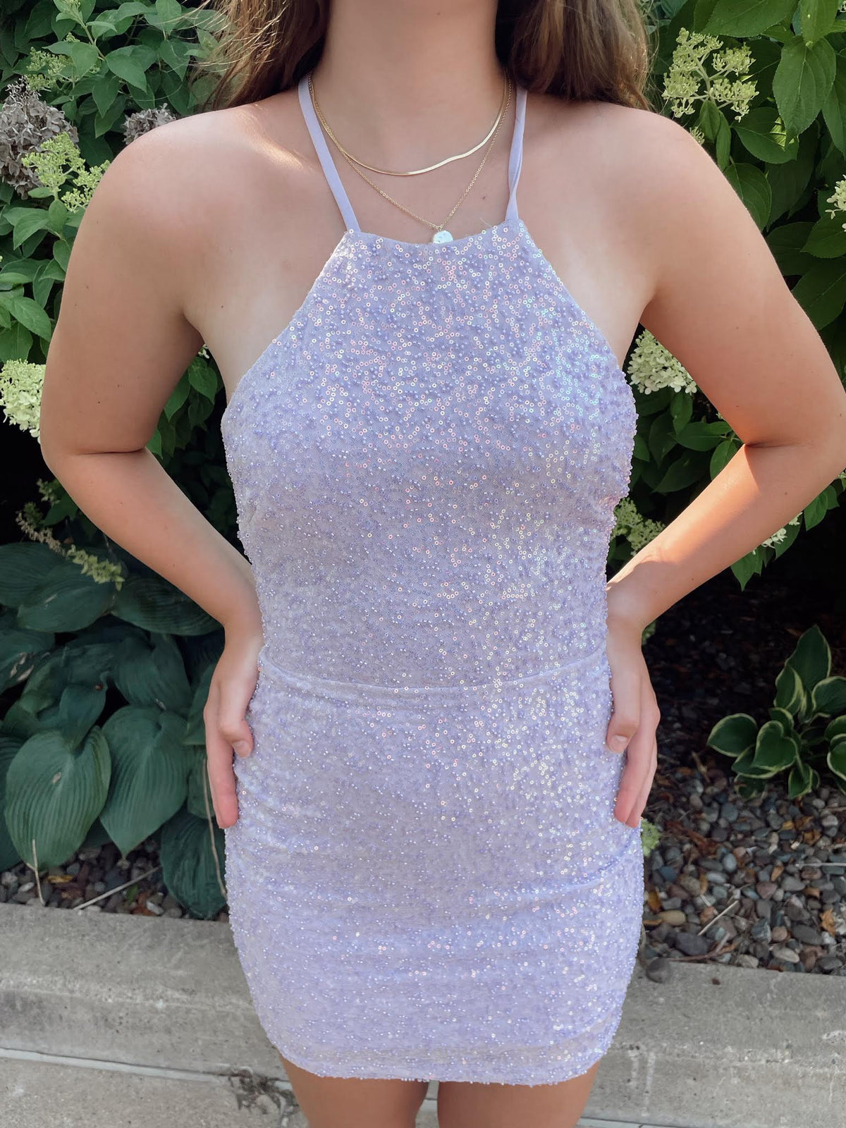 Lolos Sequins Mini Dress