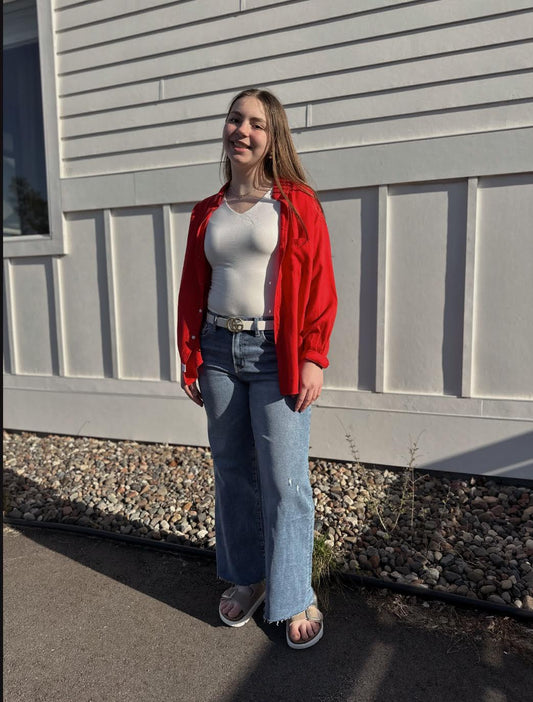 Galina Button Up Top