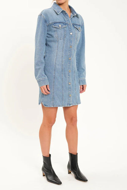 Dolly Long Sleeve Denim Dress
