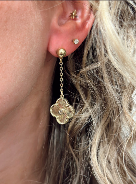 Vivienne Quatrefoil Drop Earrings