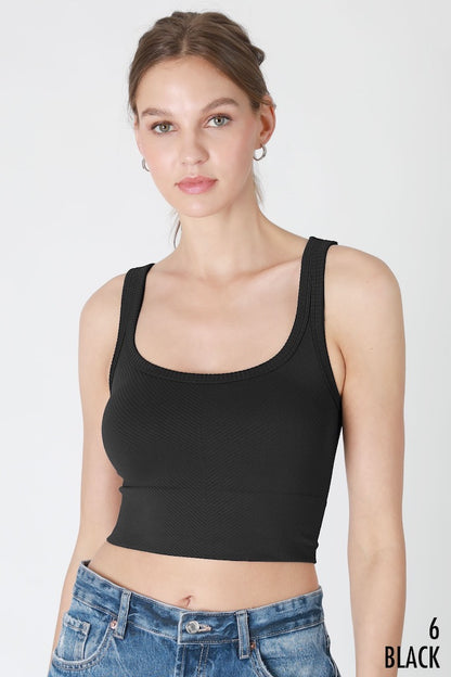 Chevron Rib Crop Top