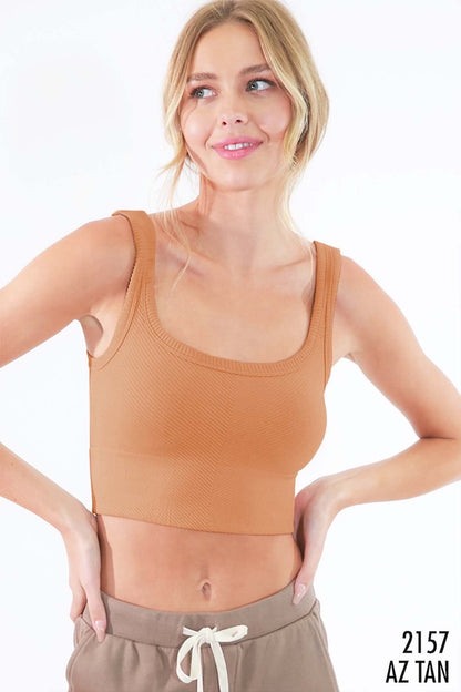 Chevron Rib Crop Top