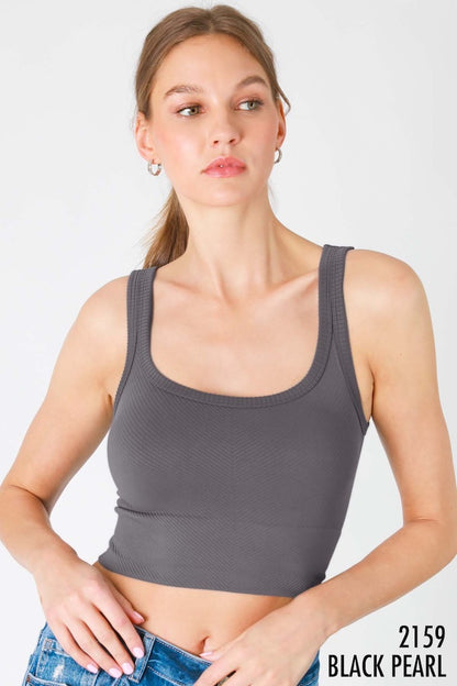 Chevron Rib Crop Top