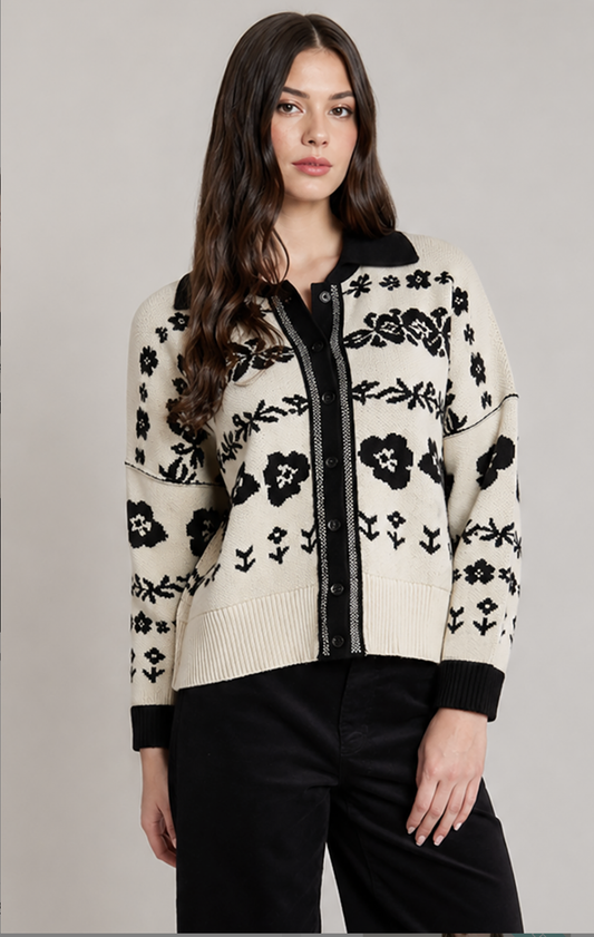 Jacquard Cardigan