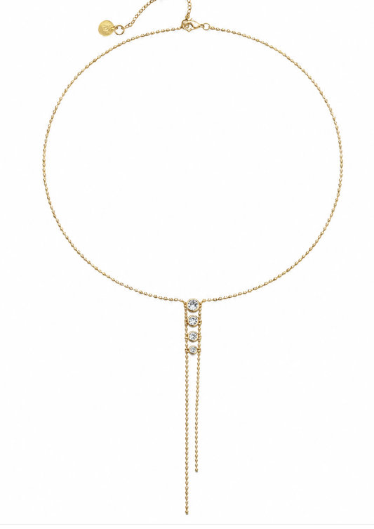 Mason Double Drop Lariat Necklace