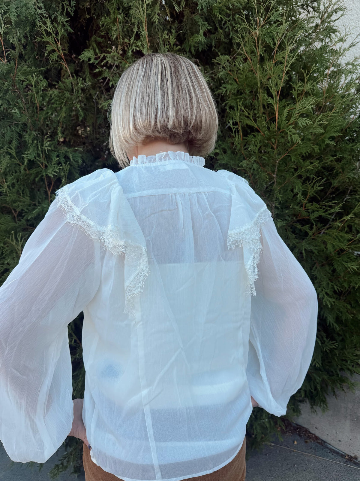 Jer Ruffle Sleeve Top