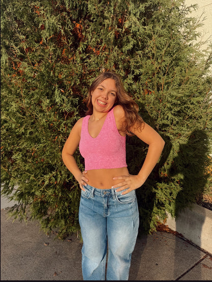 Lacey V-Neck Crop