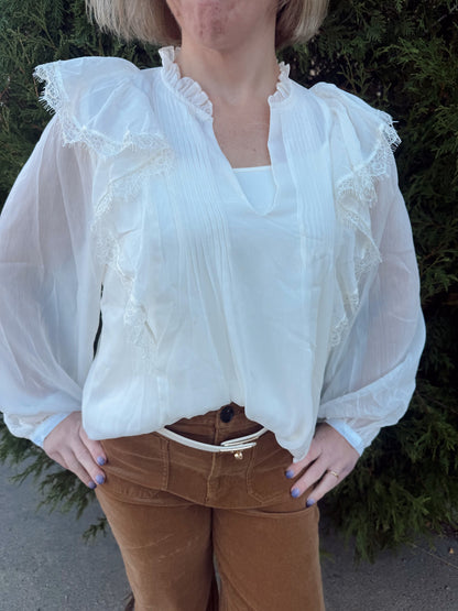 Jer Ruffle Sleeve Top