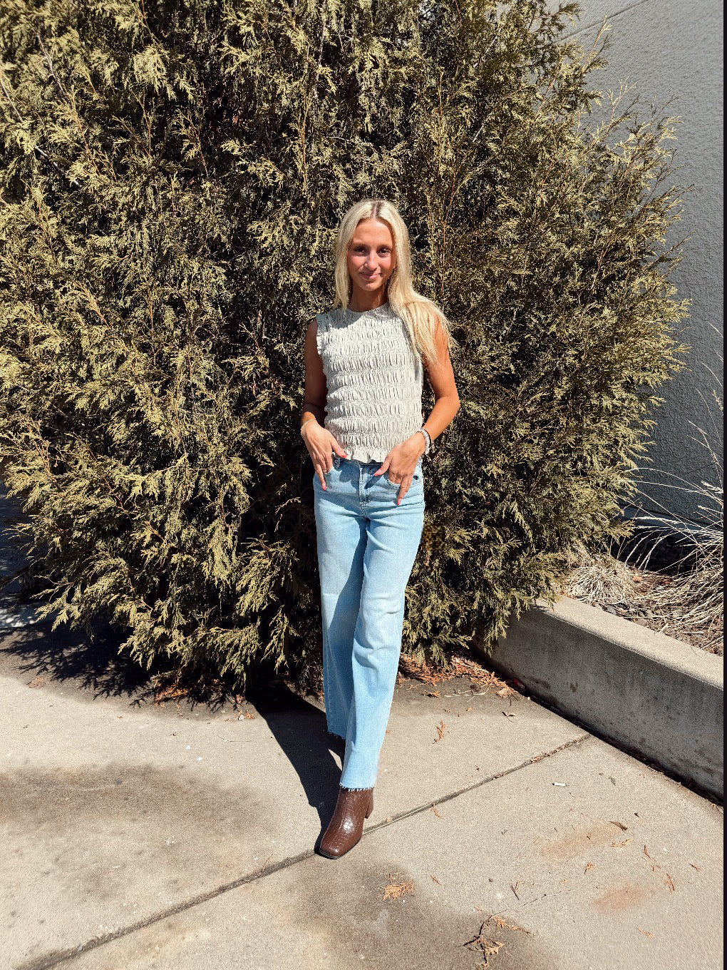 Suzie Smocked Tank