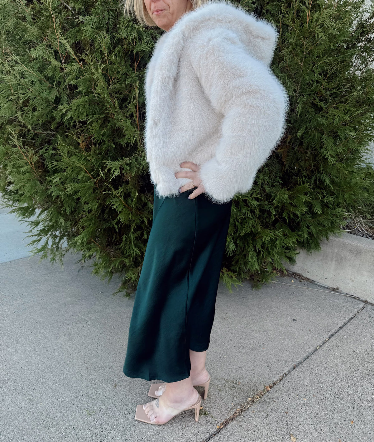 After Hours Satin Midi Dress
