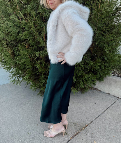 After Hours Satin Midi Dress
