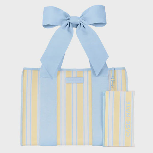 Cabana Stripe Bow Jelly Tote