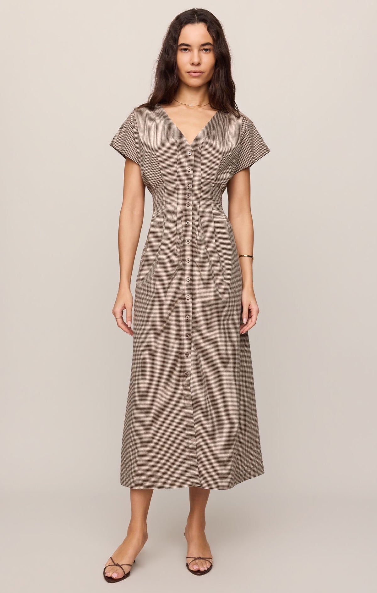 Sanna Gingham Midi Dress