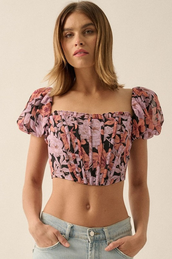 Aurelia Chiffon Corset Top